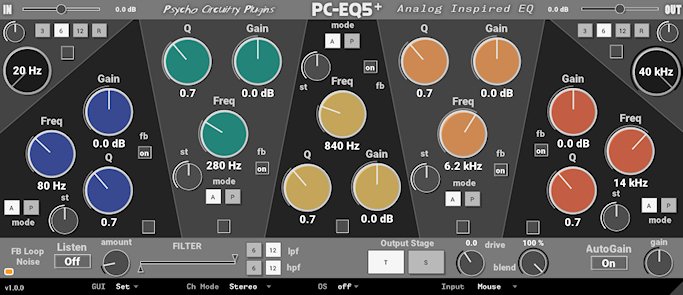 Psycho Circuitry Drops Free & Paid Five Band Analog EQ ‘PCEQ5’