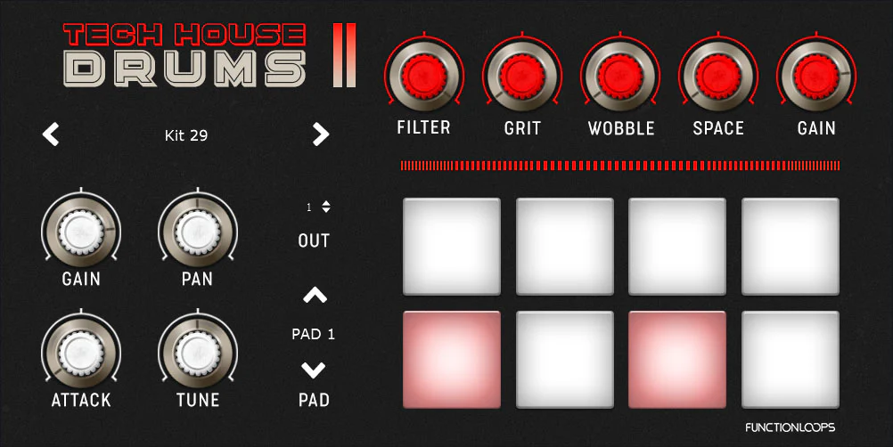 Function Loops Drops FREE Tech House Drums Plugin