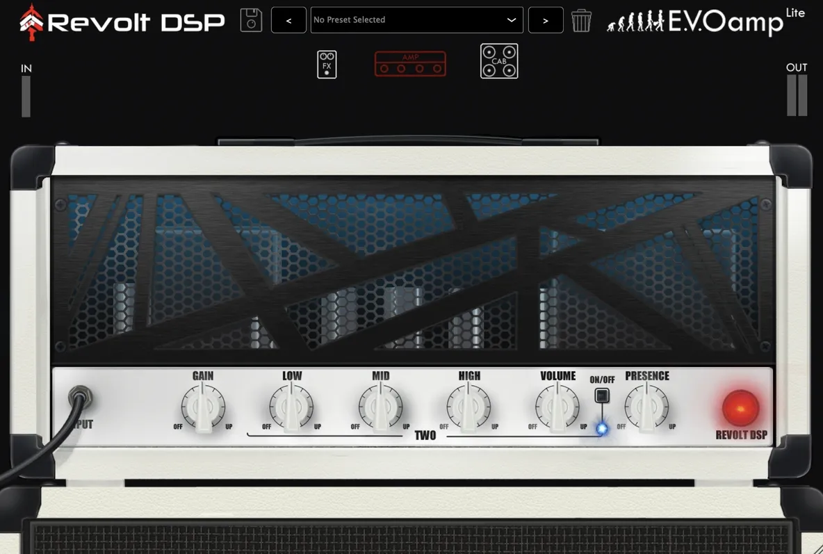 Revolt DSP Drops EVOampLite, FREE Guitar Amp Simulator (Windows & macOS)